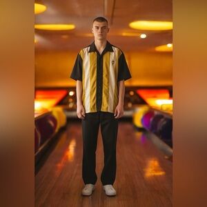 Steady Clothing Retro Mad Men 1950's Bowling Rockabilly Short Sleeve Shirt 2X